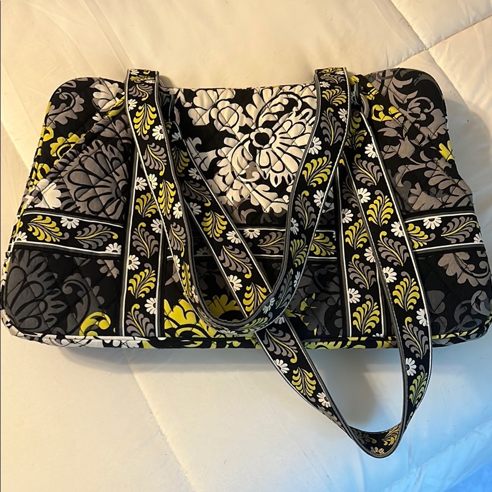 Vera Bradley Floral Black and Yellow Women's Bag